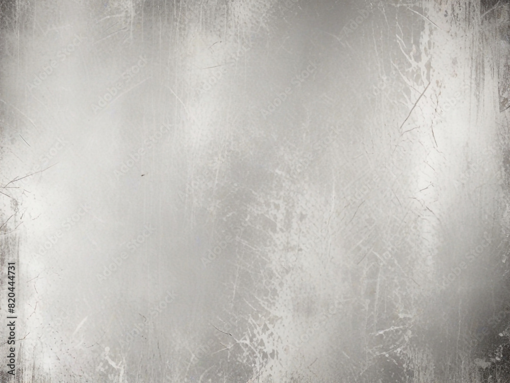 Fototapeta premium Silver Grunge Effect Background on White with Distressed.