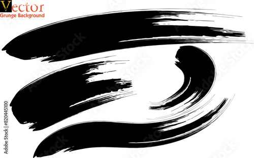 Vector set of hand drawn brush strokes, stains for backdrops. Monochrome design elements set. One color monochrome artistic hand drawn backgrounds. Hand Drawn Grunge Brush vector, Set of Hand Drawn 