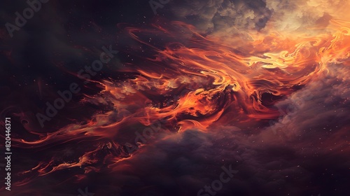 Blaze fire flame background and textured © Farid