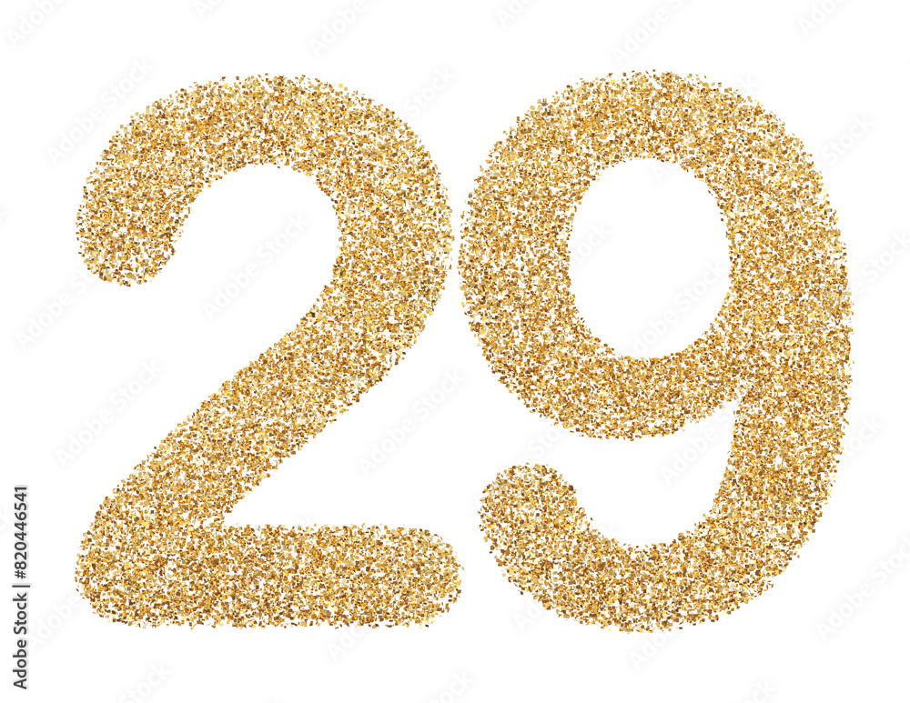 Gold glitter number 29 Gold glitter number 29