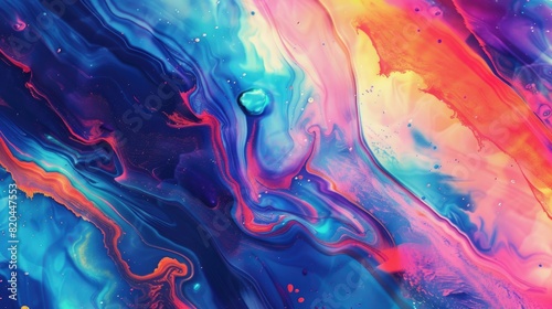 Abstract fluid shapes blending in vibrant hues, ideal for backgrounds