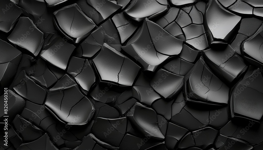 Cracked Black Surface Abstract Art Cracked Black Surface Abstract Art