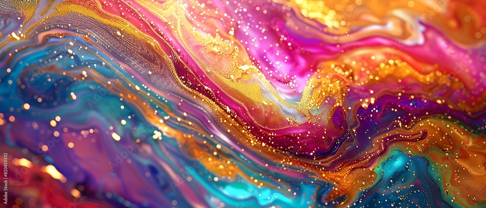Opulent Gold Liquid Swirls on Abstract Colorful Marble - Luxury Artistic Background Opulent Gold Liquid Swirls on Abstract Colorful Marble - Luxury Artistic Background