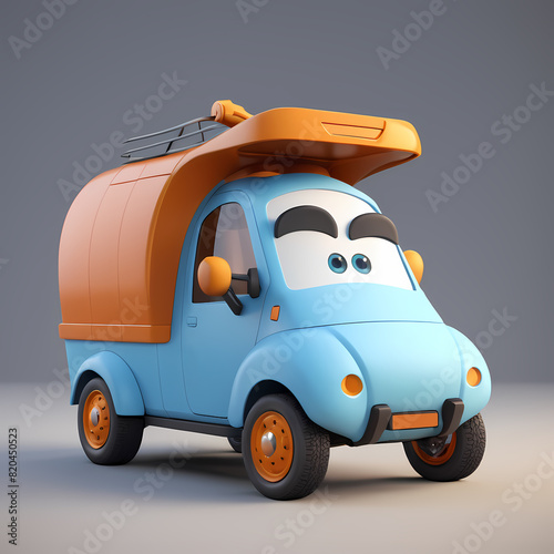 3D Cartoon Food Truck photo