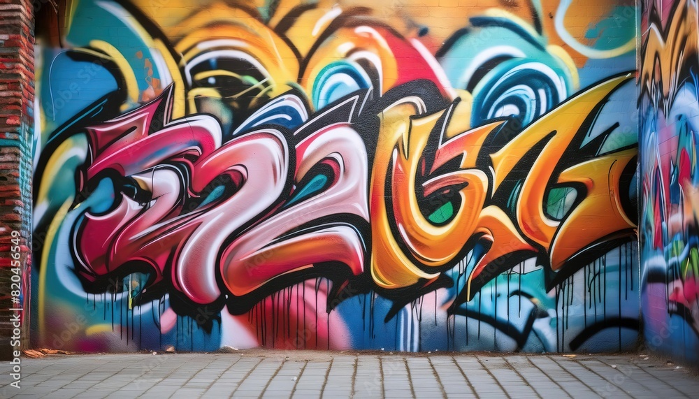 Obraz premium Colorful Urban Street Graffiti Art Mural
