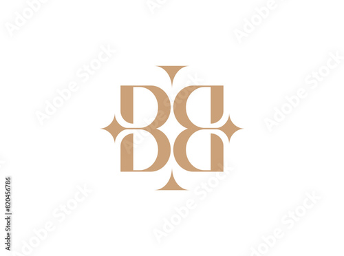 BB monogram. Typographic logo Luxury style vector logo design template