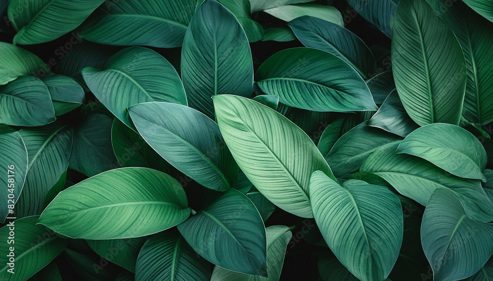 Close-up of green plant leaf, abstract nature backgrounds or wallpaper Close-up of green plant leaf, abstract nature backgrounds or wallpaper