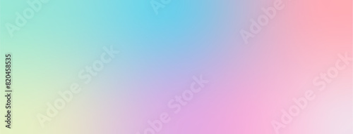 Abstract colorful pastel gradient colors background. Pink orange yellow green purple and blue colors. 