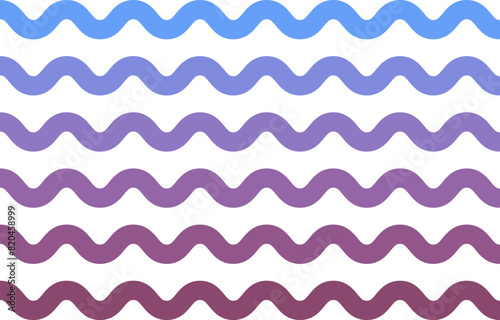 Rounded wavy lines that gradient from blue to purple on a white background.