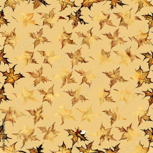 Seamless pattern of worn parchment textures with creases and stains  adding a touch of vintage elegance to your gift wrap  Generative AI