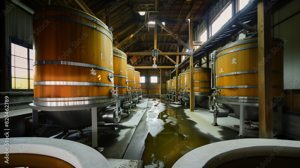 Naklejka premium 日本の酒造所