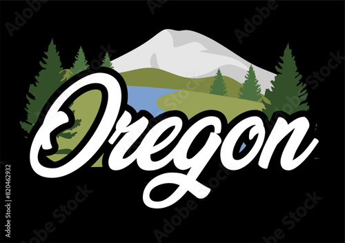 oregon state on black background