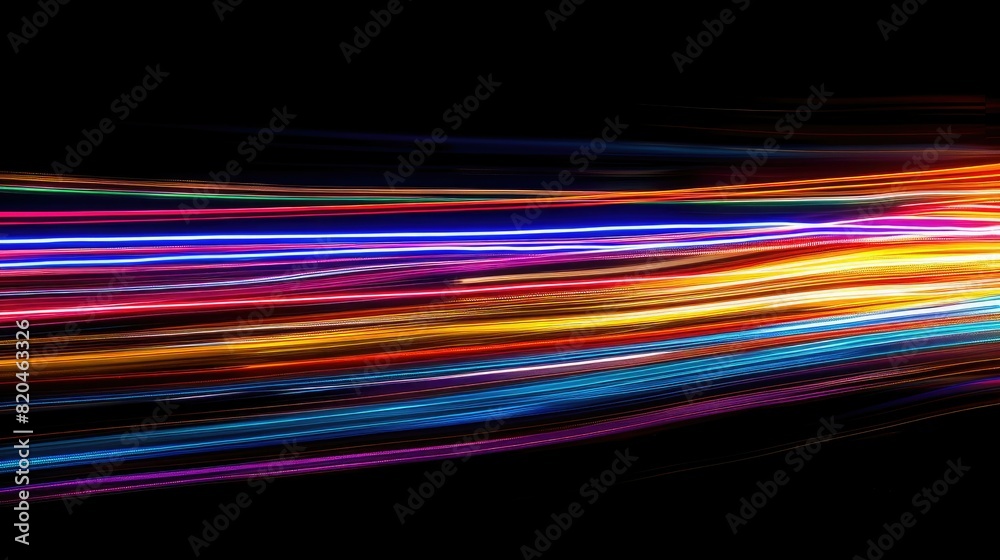 Abstract spectrum of light painting streaks on black background Abstract spectrum of light painting streaks on black background