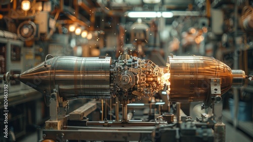 A sophisticated robot building a nuclear warhead with extreme accuracy photo