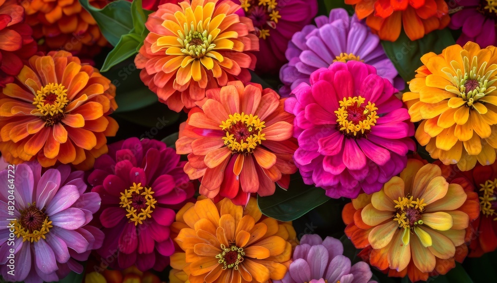 Zinnias in Summer Bouquets, Photograph zinnias being used in colorful summer bouquets. Highlight their versatility and beauty as cut flowers in arrangements for weddings, parties, and special events