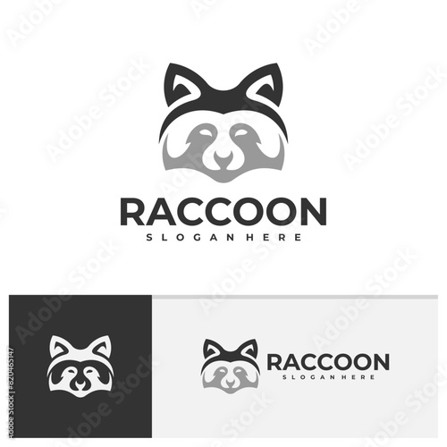 Raccoon logo vector template, Creative Raccoon head logo design concepts