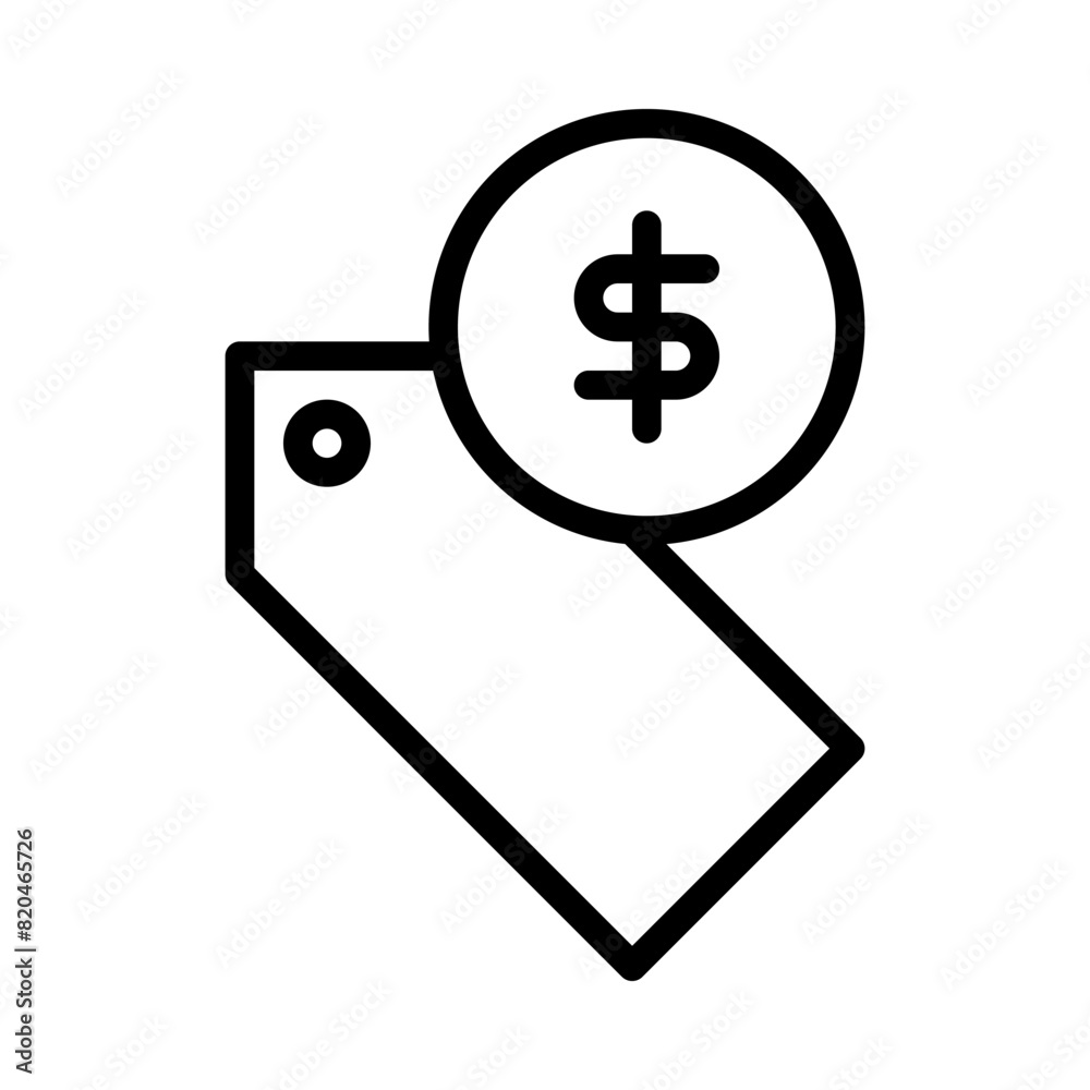 price icon or logo illustration outline black style price icon or logo illustration outline black style