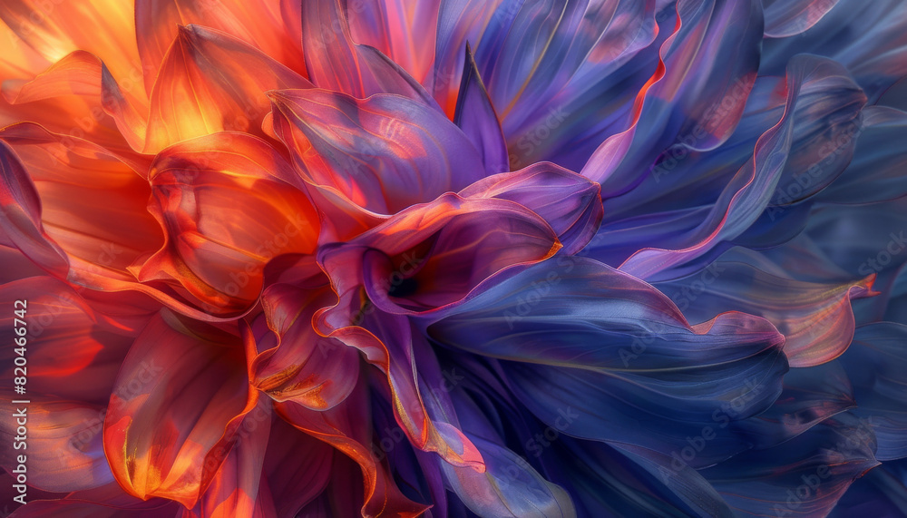 Close-Up of Dahlia Petals, A macro shot highlighting the intricate details and textures of dahlia petals, ideal for use in nature-themed projects, prints, or as a standalone piece of art Close-Up of Dahlia Petals, A macro shot highlighting the intricate details and textures of dahlia petals, ideal for use in nature-themed projects, prints, or as a standalone piece of art