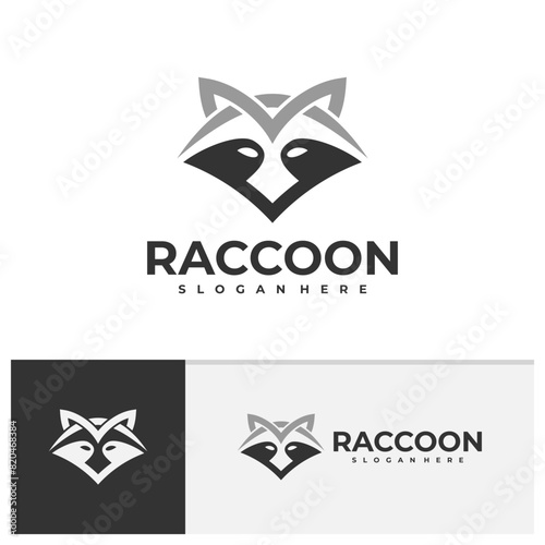 Raccoon logo vector template, Creative Raccoon head logo design concepts