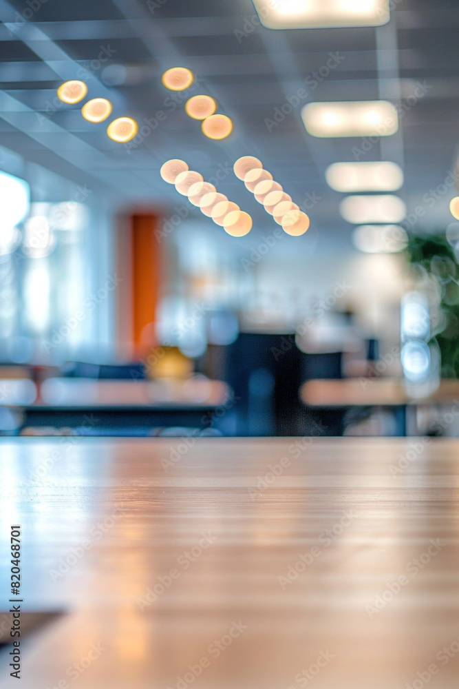 An office desk top with blurred background of office. Good for background An office desk top with blurred background of office. Good for background
