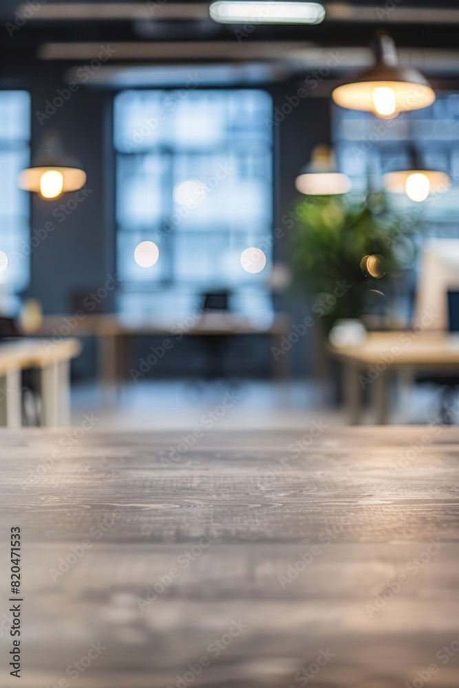 An office desk top with blurred background of office. Good for background An office desk top with blurred background of office. Good for background
