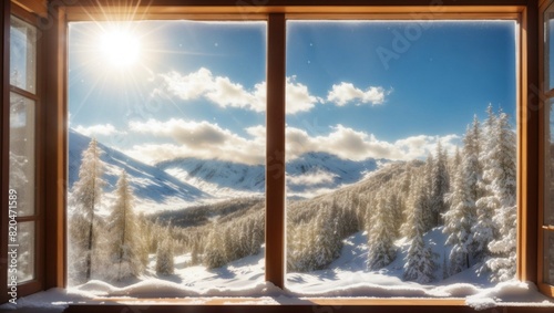 window in the snow