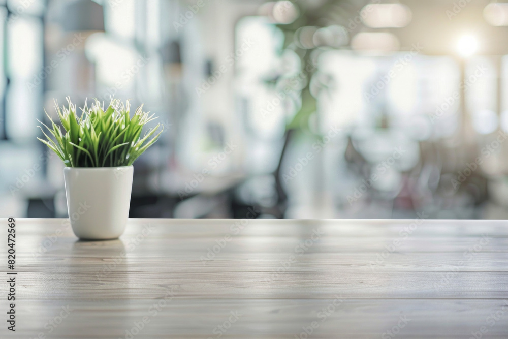 An office desk top with blurred background of office. Good for background An office desk top with blurred background of office. Good for background