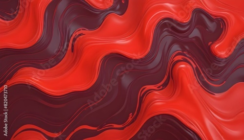 Red wave 3D paint background 