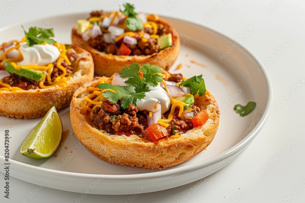 Mouthwatering Slow Cooked Chili in Cheddar Bowls with Tasty Toppings Mouthwatering Slow Cooked Chili in Cheddar Bowls with Tasty Toppings