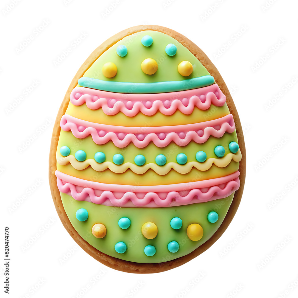 Cookie with the shape of Easter egg Cookie with the shape of Easter egg