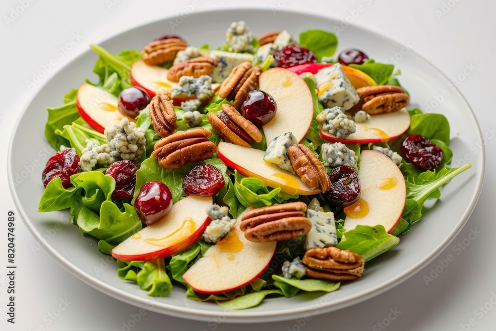 Colorful Salad with Apples, Pecans, Blue Cheese, and Dried Cherries Colorful Salad with Apples, Pecans, Blue Cheese, and Dried Cherries