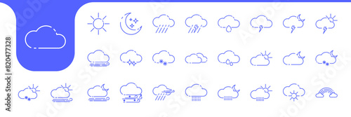 sky cloud line simple modern icon vector design