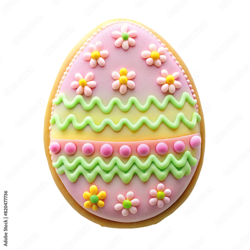 Cookie with the shape of Easter egg Cookie with the shape of Easter egg