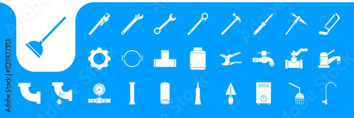 plumbing tools icon vector design