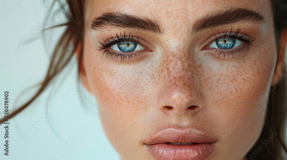 A captivating image of a model with perfectly shaped brows, highlighting the importance of eyebrow care and styling. 