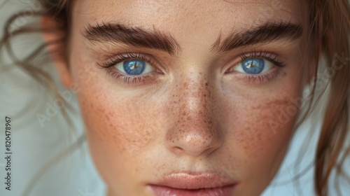 A captivating image of a model with perfectly shaped brows, highlighting the importance of eyebrow care and styling. 