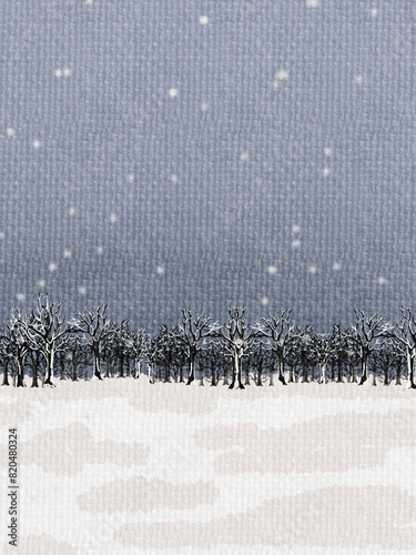 Winter Landscape With Snow covered Trees
