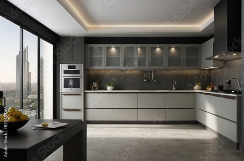 Contemporary Modular Dove Grey Parallel Kitchen Design