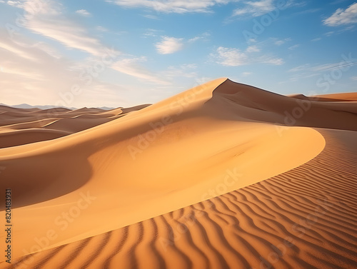 sand dunes in the desert created with generative ai
