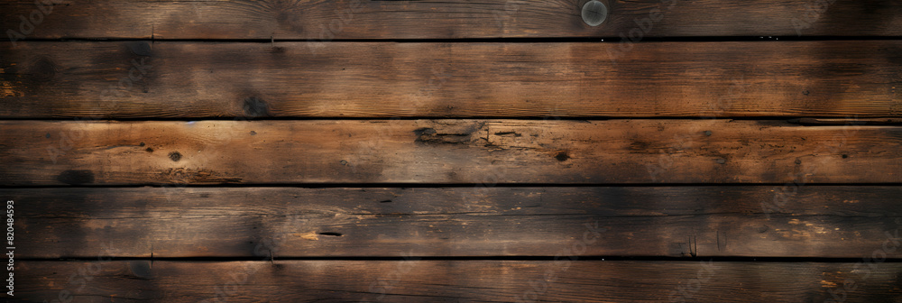 Naklejka premium old wooden background, panoramic banner