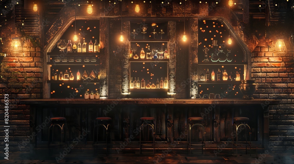 Vintage Speakeasy Theme Party Background with Ample Copy Space - Retro Event Concept, Generative AI