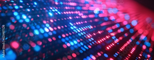 Wallpaper Mural Abstract background with blue and red lights on a digital dot grid pattern.  Torontodigital.ca