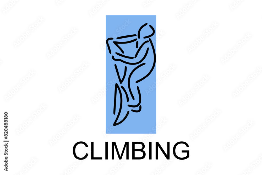 Sport Climbing sport vector line icon. practice climbing. sport pictogram, vector illustration. Sport Climbing sport vector line icon. practice climbing. sport pictogram, vector illustration.