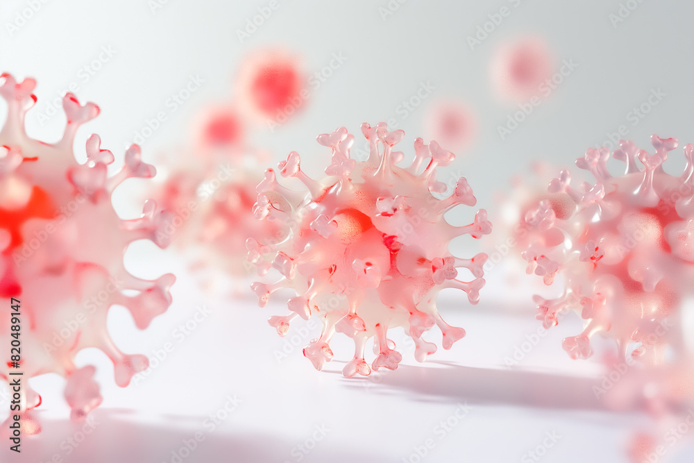 Close up image of cute 3d virus on white background. Close up image of cute 3d virus on white background.