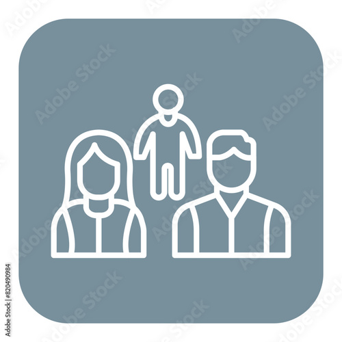 Happy Family vector icon. Can be used for Comfort iconset.