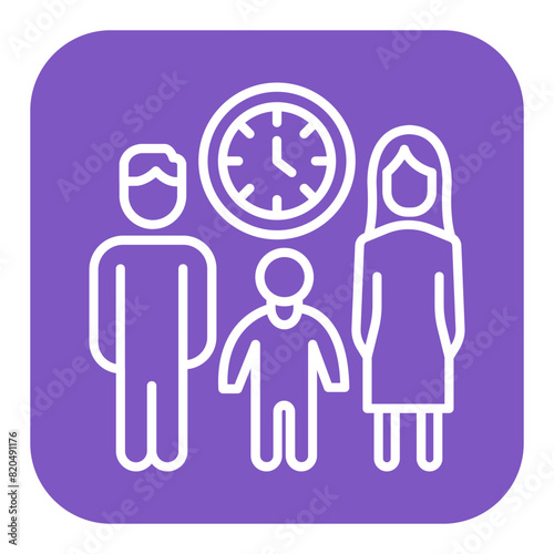Family Time vector icon. Can be used for Home Based Business iconset.