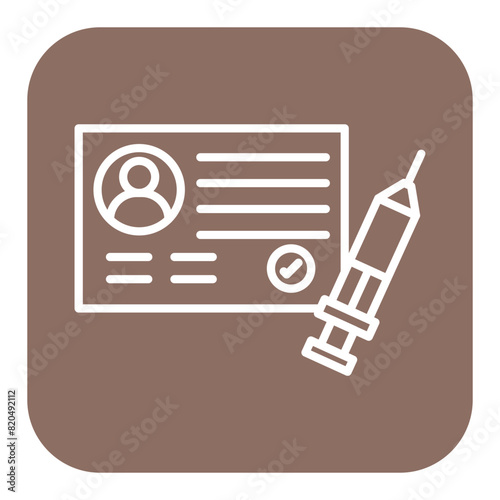 Vaccination Certificate vector icon. Can be used for Travel Agency iconset.