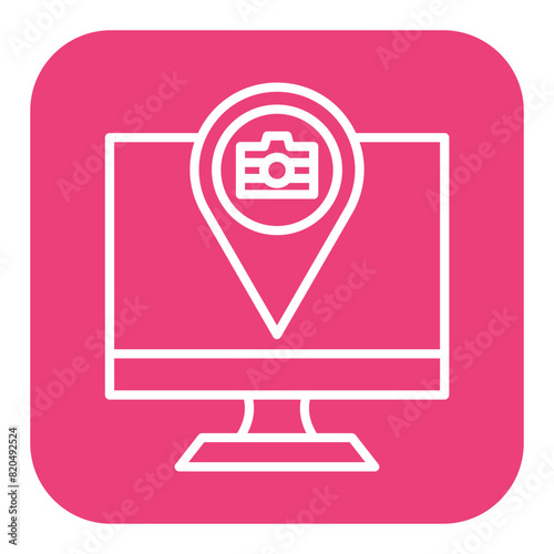 Sightseeing vector icon. Can be used for Travel Agency iconset.