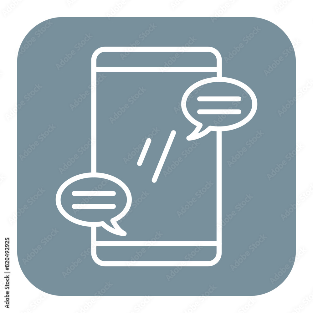 Mobile Messaging vector icon. Can be used for Communication and Media iconset. Mobile Messaging vector icon. Can be used for Communication and Media iconset.