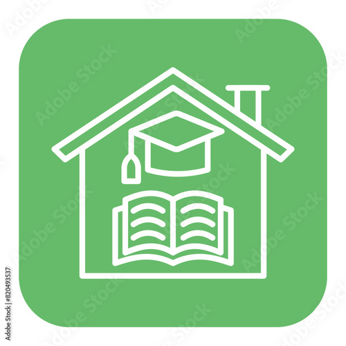 Home Education vector icon. Can be used for Online Education iconset.